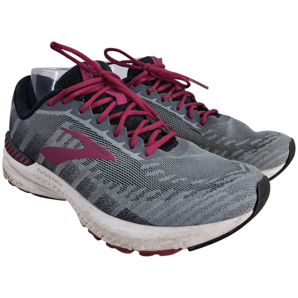 Brooks Ravenna 10 Running Shoes Sneakers Size 8 Gray Purple Lightweight Mesh